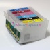 Перезаправляемые картриджи (ПЗК) для Epson Stylus Photo P50, PX650, PX659, PX660, PX720WD, PX820FWD, PX730WD, PX830FWD, RX560, RX585 (T0801-T0806), комплект 6 цветов, с чипами, без чернил