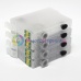 Перезаправляемые картриджи (ПЗК) для Epson Expression Home XP-5100, WorkForce WF-2860DWF (T2021, T2022, T2023, T2024), 4 цвета, с одноразовыми чипами