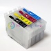 Перезаправляемые картриджи (ПЗК) для Epson Expression Home XP-5100, WorkForce WF-2860DWF (T2021, T2022, T2023, T2024), 4 цвета, с одноразовыми чипами