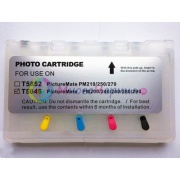 Перезаправляемые картриджи (ПЗК) для Epson PictureMate PM290, PM200, PM240, PM260, PM280 (T5846), с чипом (4 цвета)