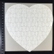 Набор для сублимации (пазл в форме сердца, 19x19 см, 5 штук + сублимационные чернила 4 цветов по 100 мл InkTec + бумага для сублимации) 