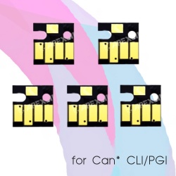 Чипы для Canon PIXMA iP4850, iP4950, MG5150, MG5250, MG5350, ix6550, MX715, MX885, MX895 авто обнуляемые для картриджей, ПЗК, СНПЧ, комплект 5 цветов (CLI-525/PGI-526)