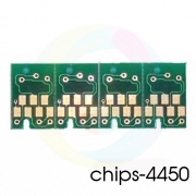 Чипы для ПЗК/ДЗК к Epson Stylus Pro 4450 (для перезаправляемых картриджей T6143, T6144, T6142, T6148), комплект 4 цвета