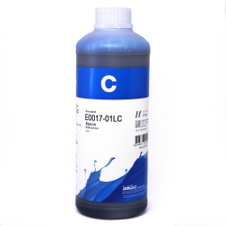Чернила литровые для Epson SureColor SC-T3100x (для заправки T49H2), водные InkTec E0017-01LC, голубые Cyan, 1 литр (1000 мл)