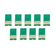 Чипы для картриджей (ПЗК/ДЗК) для широкоформатных принтеров Epson SureColor SC-P6000, SC-P8000 + модели Spectro (T8041-T8049), комплект 9 цветов