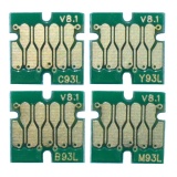 Чипы для перезаправляемых картриджей к Epson WorkForce Pro WF-8590DWF, WF-8090DW (T7551-T7554), одноразовые, комплект 4 цвета