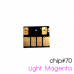 Чип для картриджей (ПЗК/ДЗК) HP 70 Light Magenta для DesignJet Z2100, Z5200 (авто обнуляемый), независимый, светло-пурпурный-