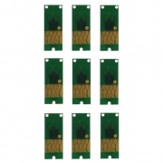 Чипы для Epson SureColor SC-P600 (для перезаправляемых картриджей, совм. T7601-T7609), авто обнуляемые, прямоугольные, комплект 9 цветов