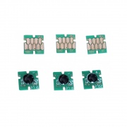 Чипы к ПЗК для Epson SureColor SC-F2000 (5-цветные модели), одноразовые, комплект 5 цветов, 6 чипов
