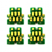 Чипы к ПЗК для Epson SureColor SC-F2000, SC-F2100 (4-цветные модели), одноразовые, комплект 4 цвета