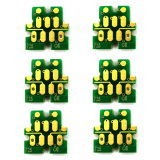 Чипы к ПЗК для Epson SureColor SC-F2000, SC-F2100 (5-цветные модели), одноразовые, комплект 5 цветов, 6 чипов
