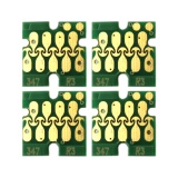 Чипы для Epson WorkForce Pro WF-3720DWF, WF-3725DWF (T3461-T3464 / T3471-T3474), совместимые, авто обнуляемые, комплект 4 цвета