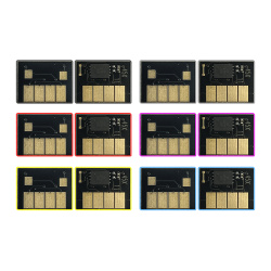 Чипы для картриджей плоттеров HP DesignJet Z2600, Z5600 (совм. HP 745XL, F9K01A - F9K06A), совместимые, одноразовые, комплект 6 цветов, 6