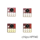 Чипы для HP Officejet Pro 8000, 8500, 8500A (для картриджей 940, совместимых ПЗК и СНПЧ), комплект 4 цвета