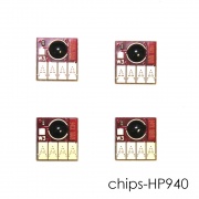 Чипы для HP Officejet Pro 8000, 8500, 8500A (для картриджей 940, совместимых ПЗК и СНПЧ), комплект 4 цвета