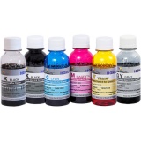 Чернила для Epson L8160, L8180, L8168, L8188 (Фабрика Печати) DCTec, пигментные + водные, комплект 6 цветов по 100 мл