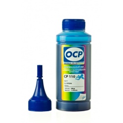 Чернила OCP CP 110 для Epson Stylus Photo R800, R1800, R2000, R1900 (картриджи T0542, T1592, T0872), голубые Cyan, пигментные, 100