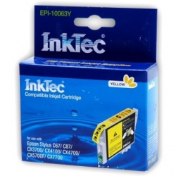 Картридж для Epson Stylus C67, C87, CX3700, CX4100, CX4700, CX7700 совместимый InkTec EPI-10063Y (T0634) Yellow