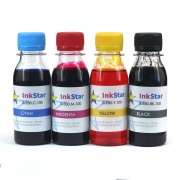 Чернила для заправки картриджей и СНПЧ Epson, InkStar (водные), универсальные, комплект 4 цвета по 100 мл