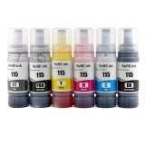 Чернила для Epson L8160, L8180, L8168, L8188 (Фабрика Печати), пигментные + водные, совм. 115 KeyLock, 6x70 мл, InkStar, комплект 6 цветов