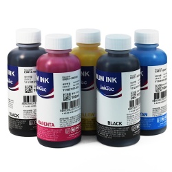 Чернила для Epson Ecotank ET-7700, ET-7750, InkTec пигментные E0013 + водные E0017, комплект 5 цветов по 100