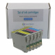 Картриджи для Epson Stylus Office C110, T30, TX510FN, TX510 (2xT0731, T0732-T0734), совместимые, комплект 5 картриджей, 4 цвета