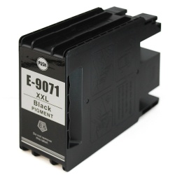 Картридж повышенной емкости для Epson WorkForce Pro WF-6090DW, WF-6590DWF (совм T9071 / T9081 10000 стр, 270 мл), пигментный чёрный Black, совместимый