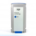 Картридж для HP DesignJet T920, T2530, T2500, T930, T1500, T1530 (совм. HP 727 B3P19A), совместимый, неоригинальный, голубой Cyan водный, 130 мл-