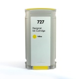 Картридж для HP DesignJet T920, T2530, T2500, T930, T1500, T1530 (совм. HP 727 B3P21A), совместимый, неоригинальный, жёлтый Yellow водный, 130 мл