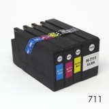 Комплект картриджей для HP Designjet T120, T125, T130, T520, T525, T530 (под HP 711), совместимые неоригинальные, 4 цвета