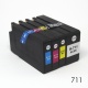 Комплект картриджей для HP Designjet T120, T125, T130, T520, T525, T530 (под HP 711), совместимые, 4 цвета