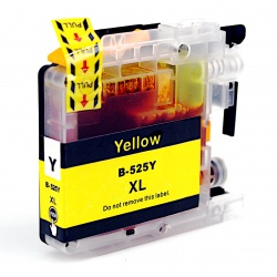 Картридж для Brother DCP-J100, DCP-J105, MFC-J200 желтый B-LC525XLY Yellow (совм. LC525XLY), с чернилами, неоригинальный