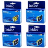 Комплект картриджей InkTec для Epson Stylus C86, CX6600, C84, CX6400, C64, CX3650, CX3600, CX4600, C66  (T0441-T0444, T0452-T454), 4 штуки, неоригинальные