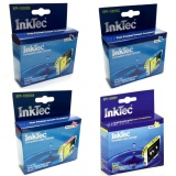 Комплект картриджей InkTec для Epson Stylus Photo R240, RX520, RX420, R430, RX425, RX530, R245, R250 (T0551-T0554), 4 штуки, неоригинальные