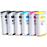 Картриджи для HP DesignJet T790, T795, T610, T770, T2300, T1200, T1300, T1100, T1120, T620 (совм. HP 72), совместимые, неоригинальные, комплект 6 цветов