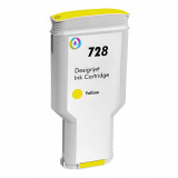 Картридж для HP DesignJet T730, T830 (совместимость по 728 F9K15A), неоригинальный, жёлтый Yellow, 300 мл