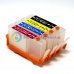 Заправляемые (перезаправляемые) картриджи для HP Deskjet Ink Advantage 3525, 5525, 6525, 4625, 4615 (под HP 655, 685), 4 цвета, без чипов