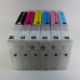 Перезаправляемые картриджи (ПЗК/ДЗК) для Epson SureLab SL-D700 (совм. T7821-T7826), с чипами, прозрачные, комплект 6 цветов