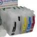 Набор перезаправляемых картриджей (ПЗК) с чернилами для Brother MFC-J3930DW, MFC-J3530DW, MFC-J2330DW (LC3617, LC3619XL), комплект 4 цвета, 4 x 100 мл чернил InkTec, стандартные картриджи (короткие)