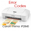 Коды ошибок Canon Pixma iP2840 и что означают мигания светодиодов