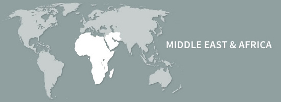 Рынок Ближнего Востока и Африки на карте
