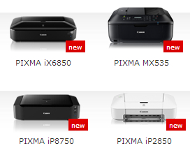 Canon Pixma iP8750, iX6850, MX475, MX535, iP2850