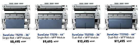 Модификации МФУ Epson T3270 и Tt5270 (цены для США)