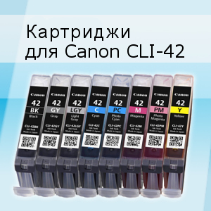 Картриджи для Canon Pro-100 (cli-42)