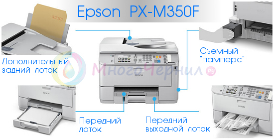 Epson выпустила черно-белые струйные PX-M350F и PX-S350 с одновременной