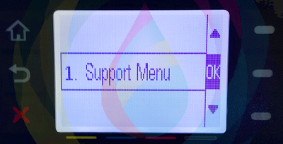 Suppport menu (меню поддержки) для HP x451dw