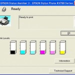 Уровень чернил в программе Epson Status Monitor Уровень чернил в программе Epson Status Monitor