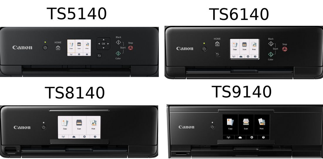 Панели управления на Canon TS5140, TS6140, TS8140 и TS9140