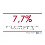 Рост продаж принтеров в России в 2019 году