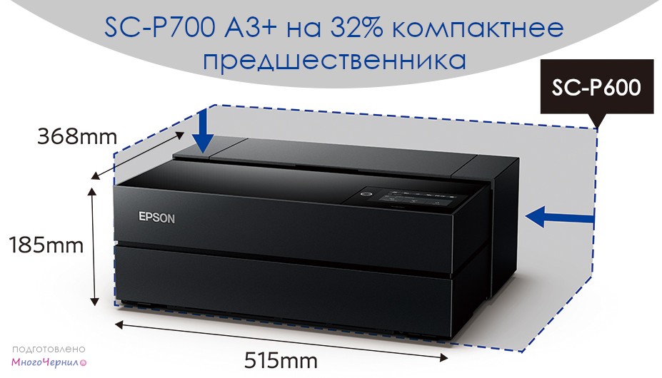 Epson SC-P700 меньше SC-P600